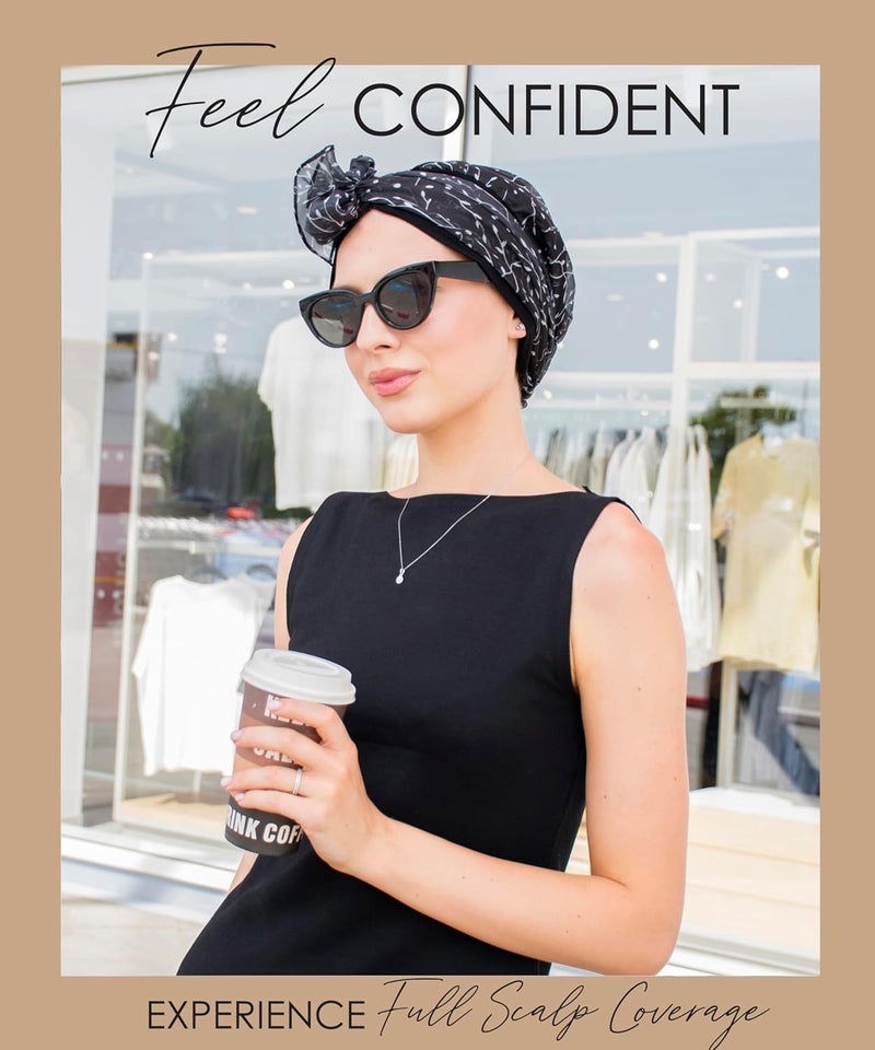 CAPLORD Head Scarf for Women Skull Cap Chemo Patients Headwear Cancer Hair Loss Scarf Headwrap Cover Hat Turban Covering Wrap - Image 2